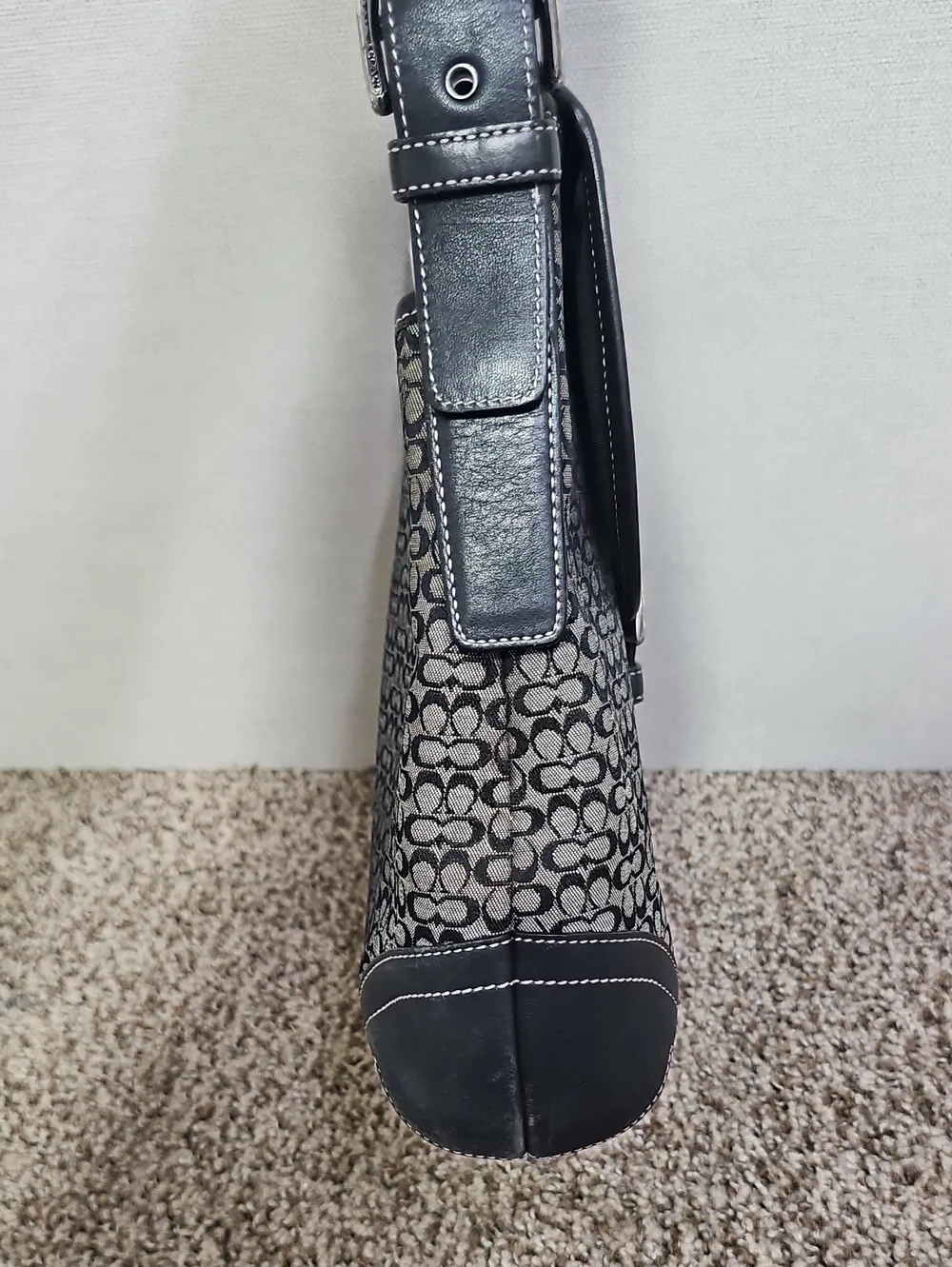 COACH 6376 SOHO SIGNATURE BUCKLE FLAP BAG BFPM-08-169